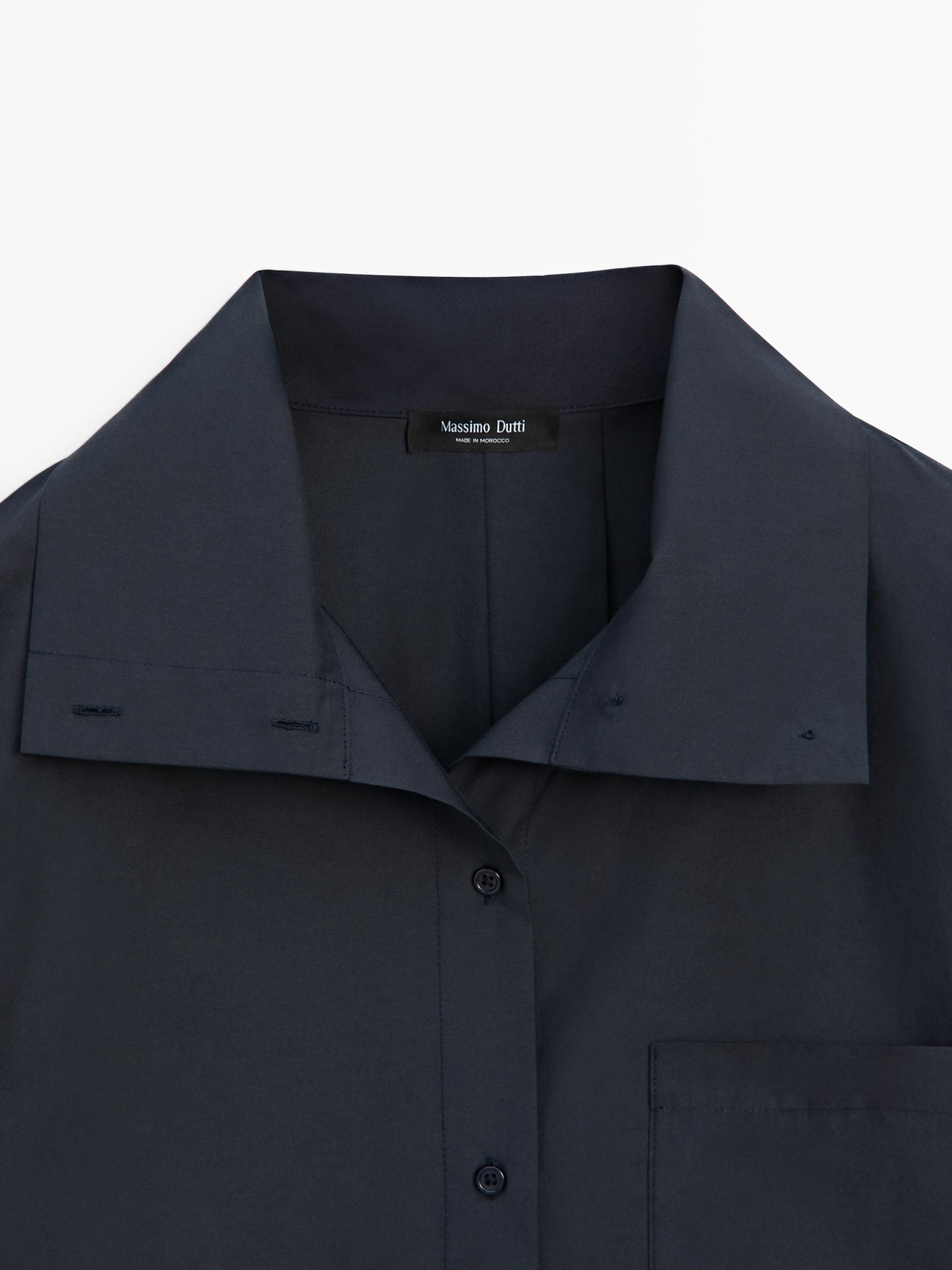 Cotton blend overshirt with pocket